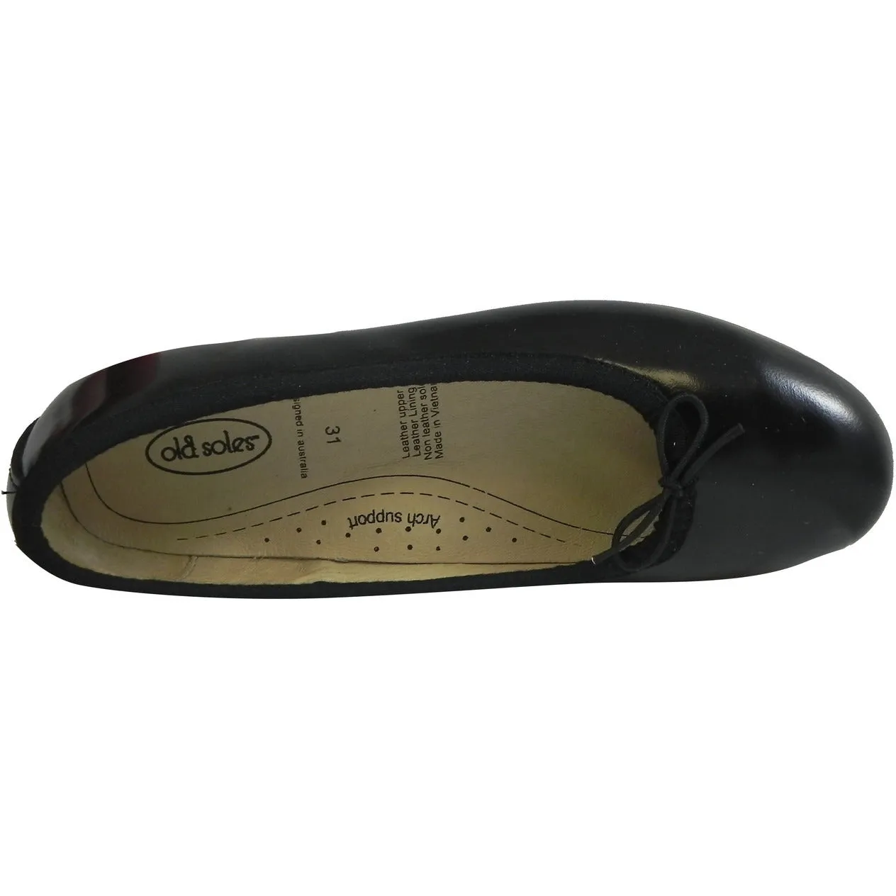 Old Soles Girl's 400 Black Patent Brule Flat