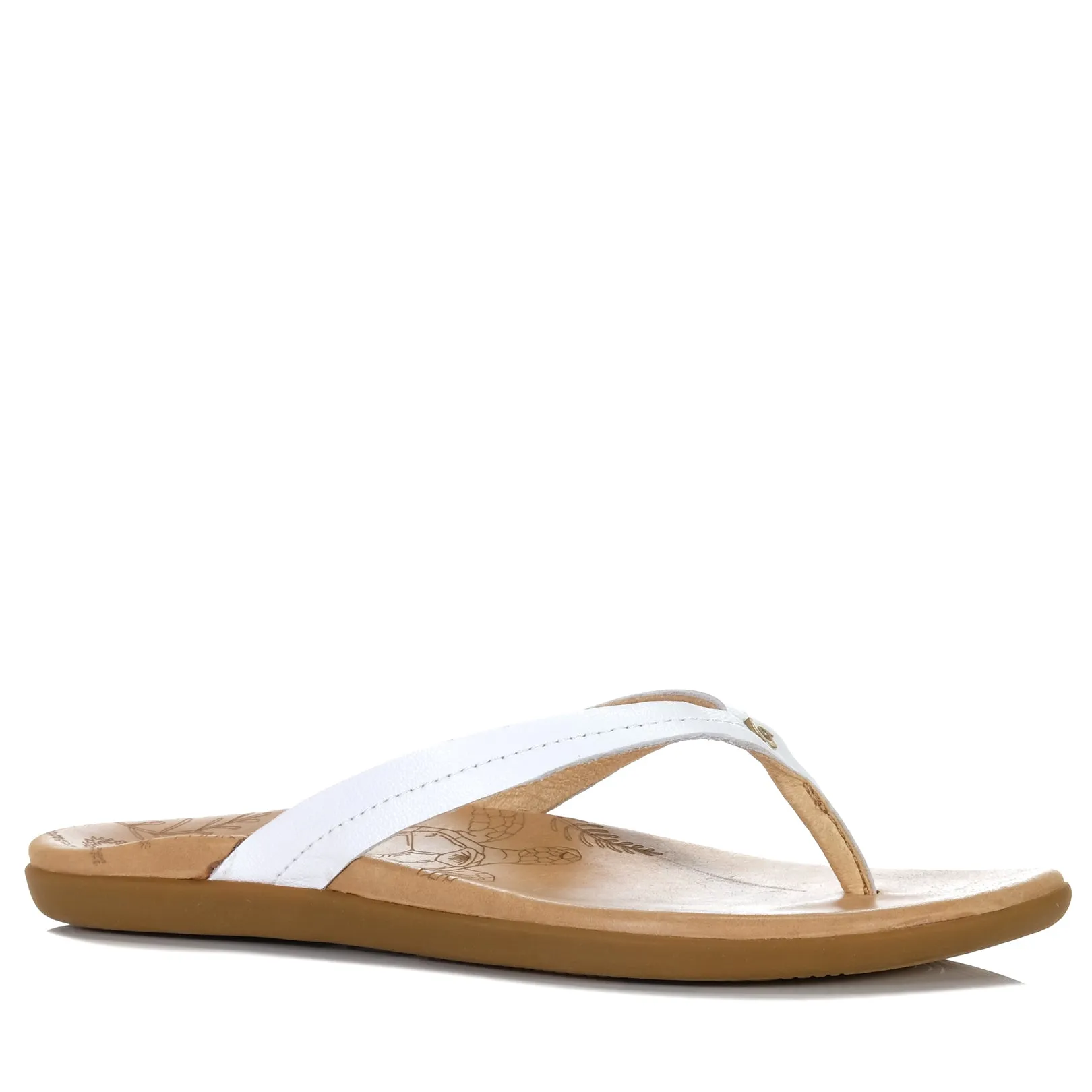 OluKai Honu Bright White/Golden Sand