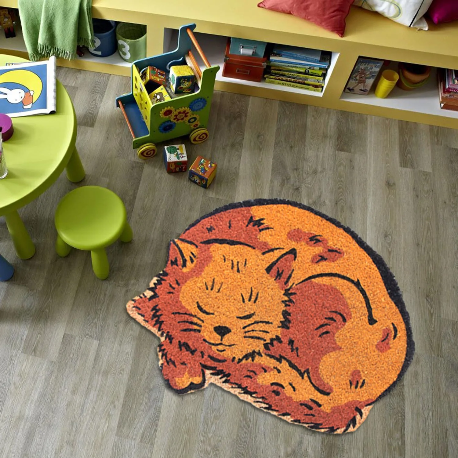 OnlyMat Cute Cat Shape Anti-skid Coir Floor Mat