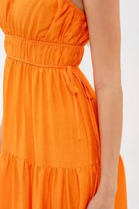 Orange Sherbert Midi Dress