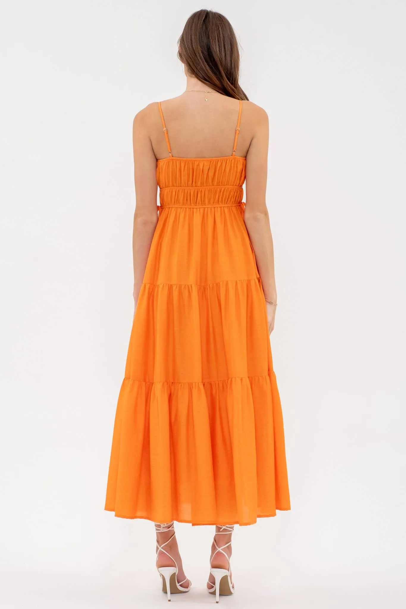 Orange Sherbert Midi Dress