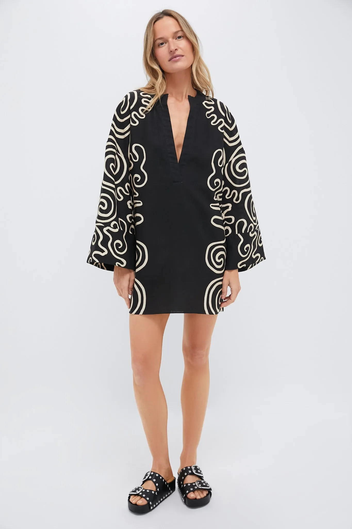 Ouro Black and White Siena Dress