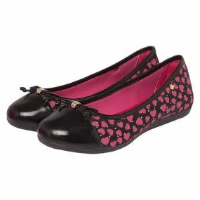 Pampili Black/ Pink Children's Twist Flat