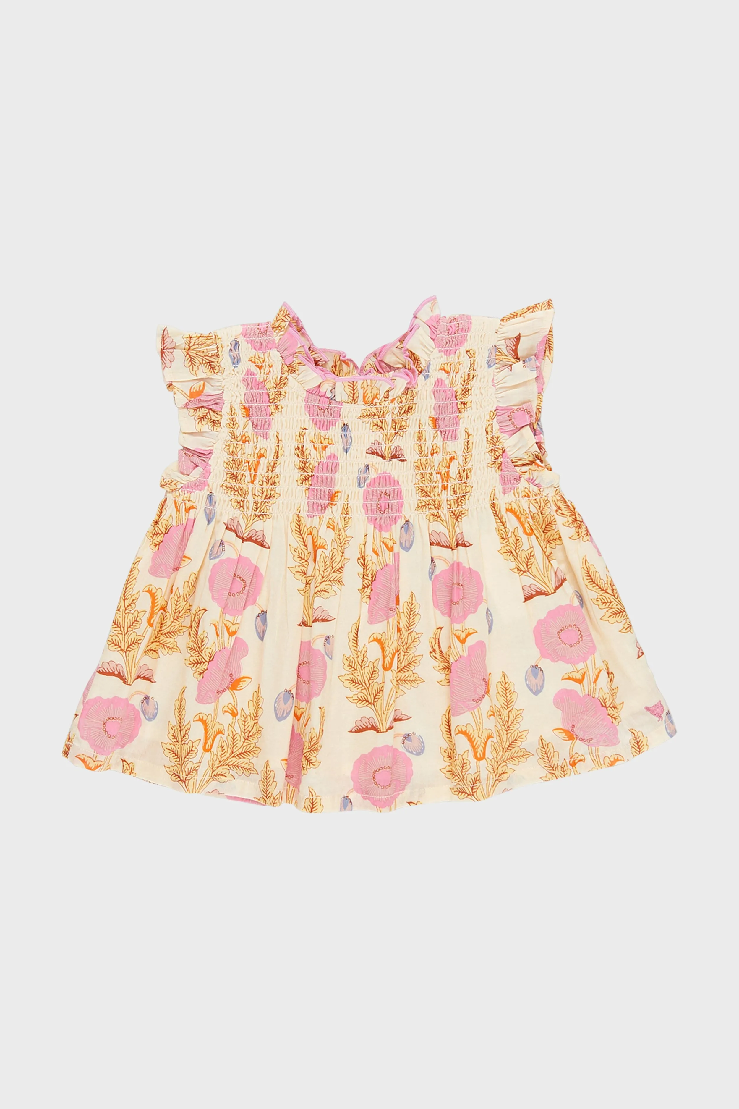 Pink Gilded Floral Stevie Top