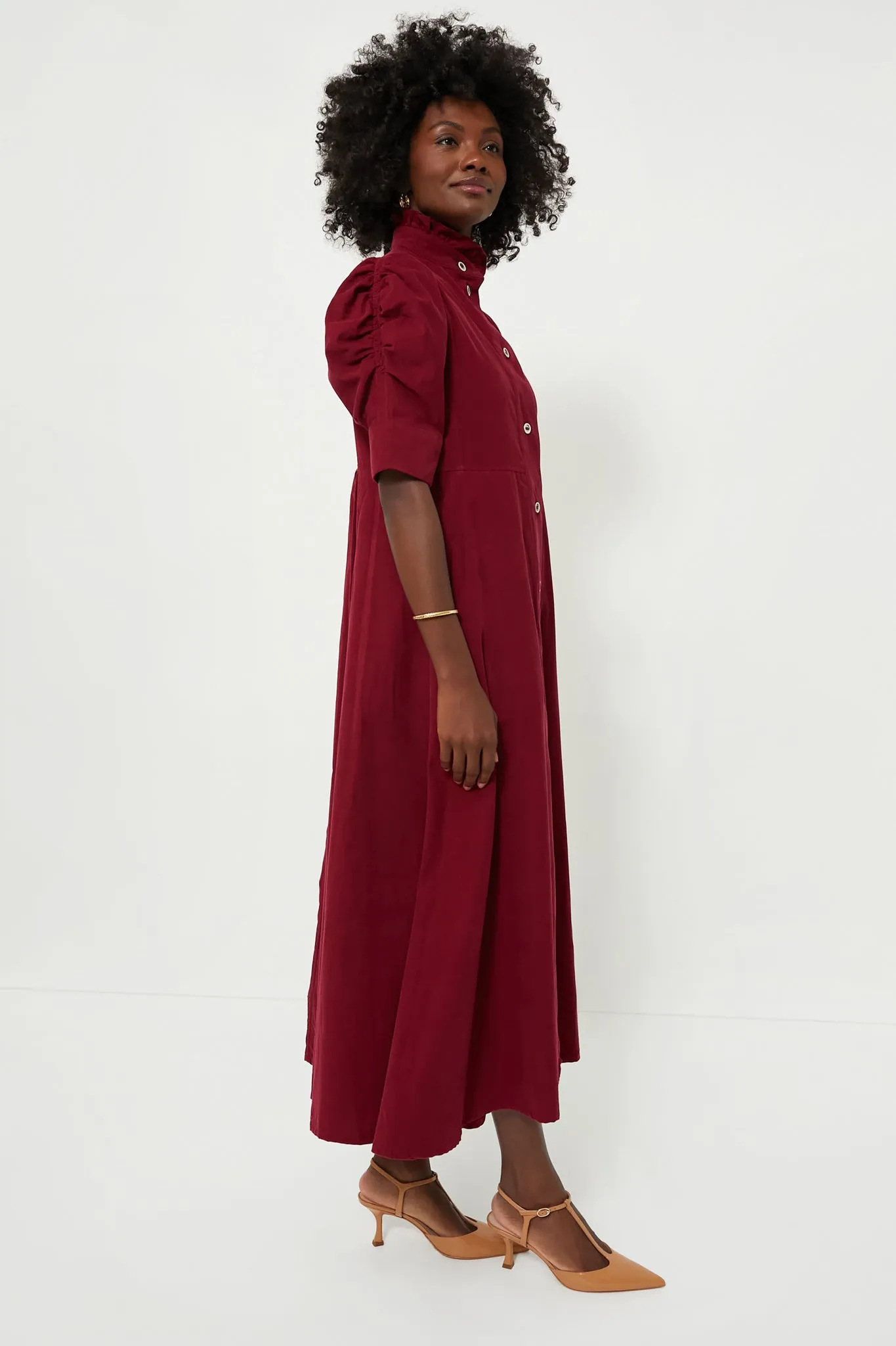 Plum Venetia Midi Dress