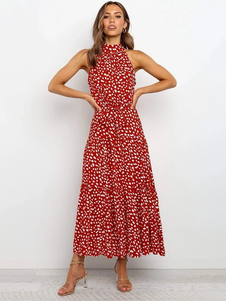 Polka Dot Halter Sundress