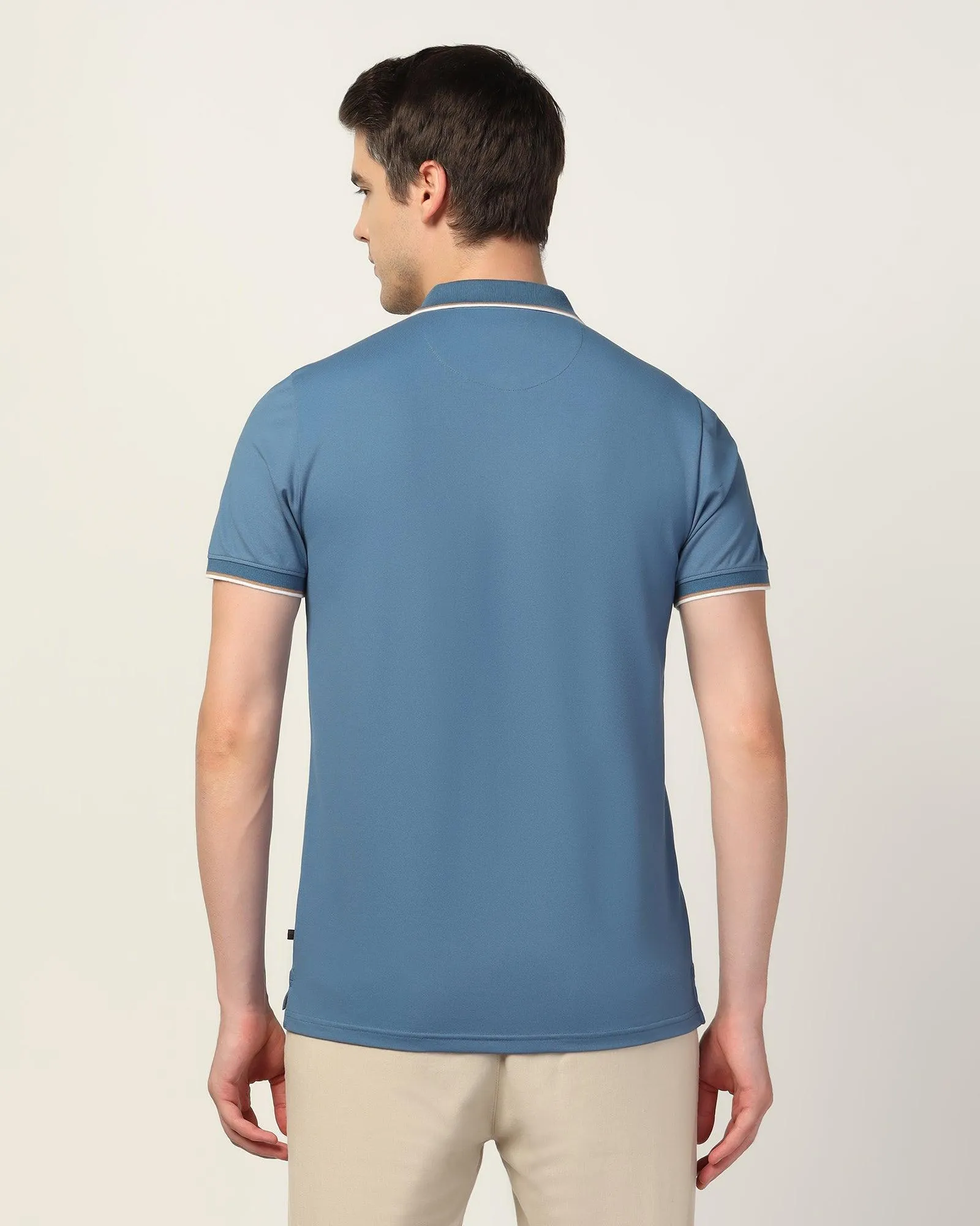 Polo Stellar Blue Solid T-Shirt - Andro