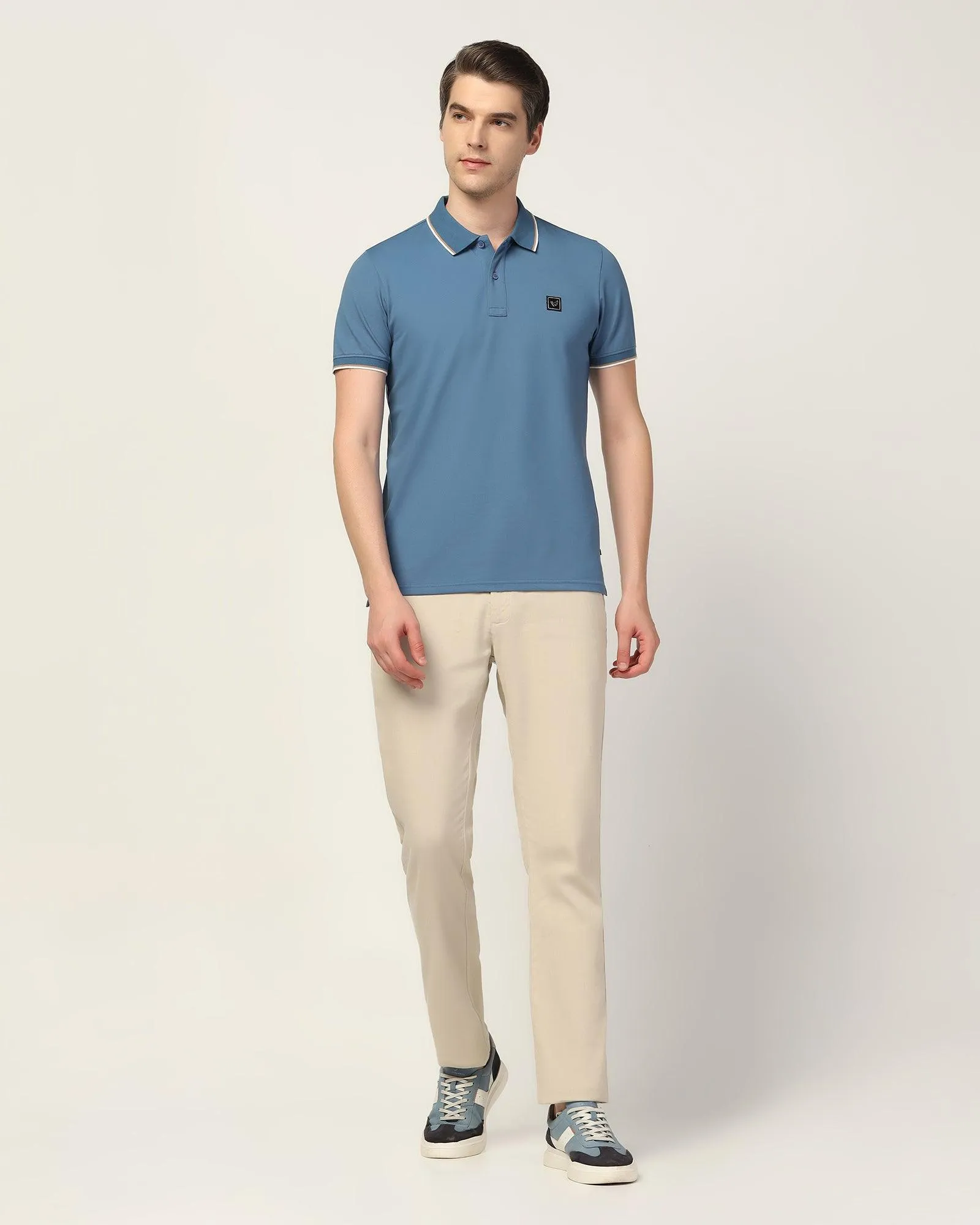 Polo Stellar Blue Solid T-Shirt - Andro