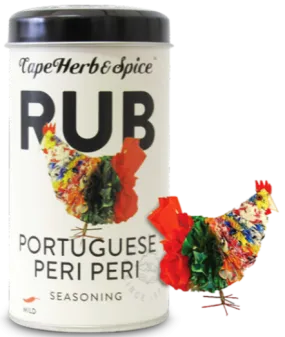 Portuguese Peri Peri Mild Rub Shaker by Cape Herb & Spice 100g