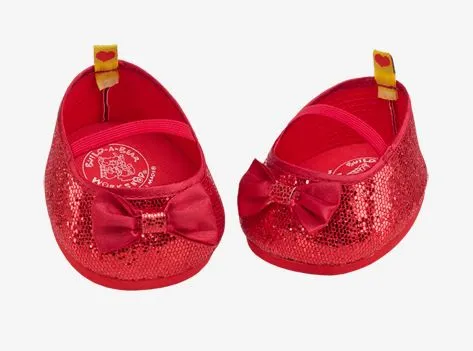 Red Sparkle Bow Flat