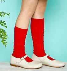 Ribbed Socks Red