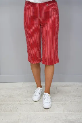 Robell Bella 05 Red Pin Striped Short - 51625 54567 41