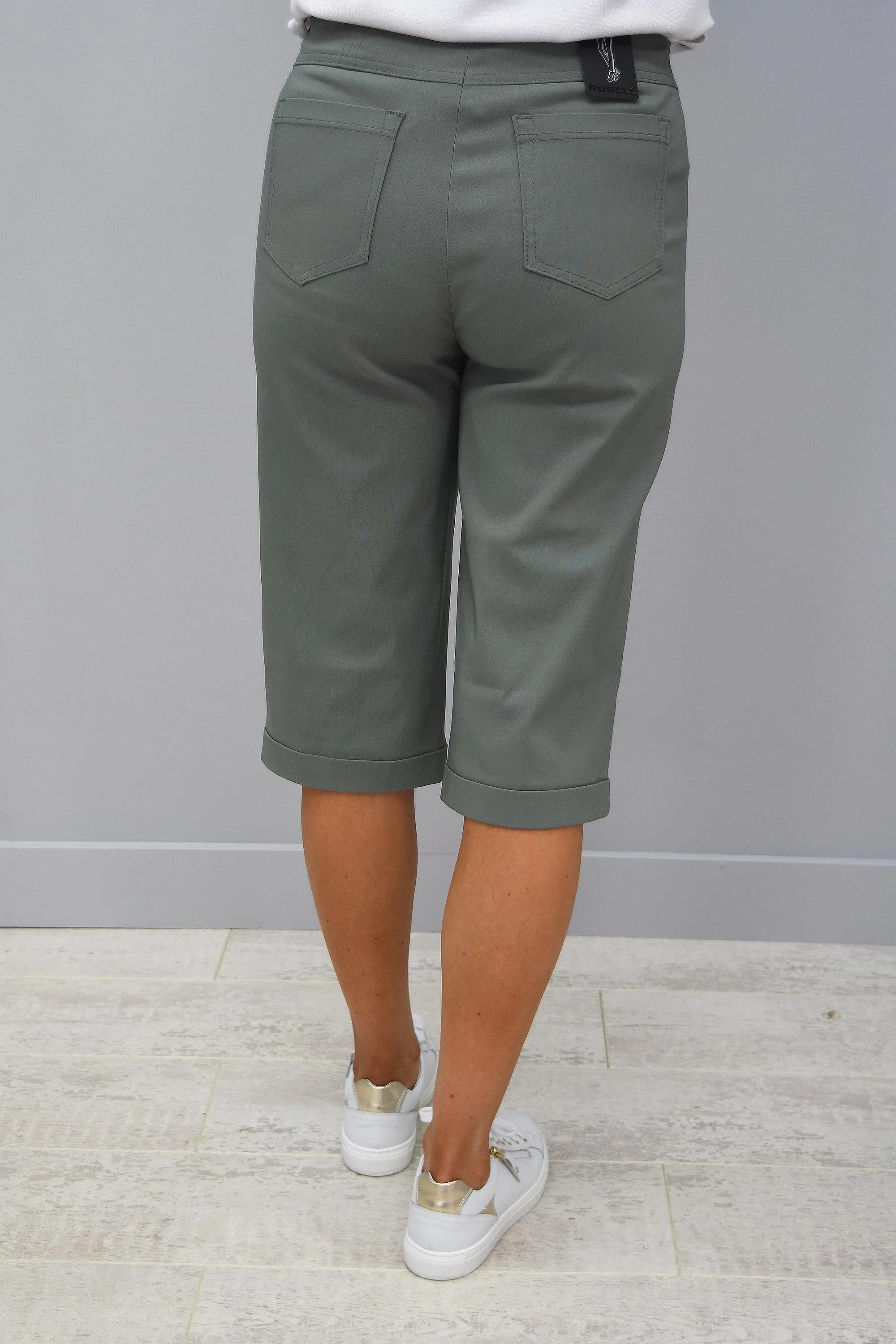 Robell Bella Army Green Shorts - 51625 5499 881