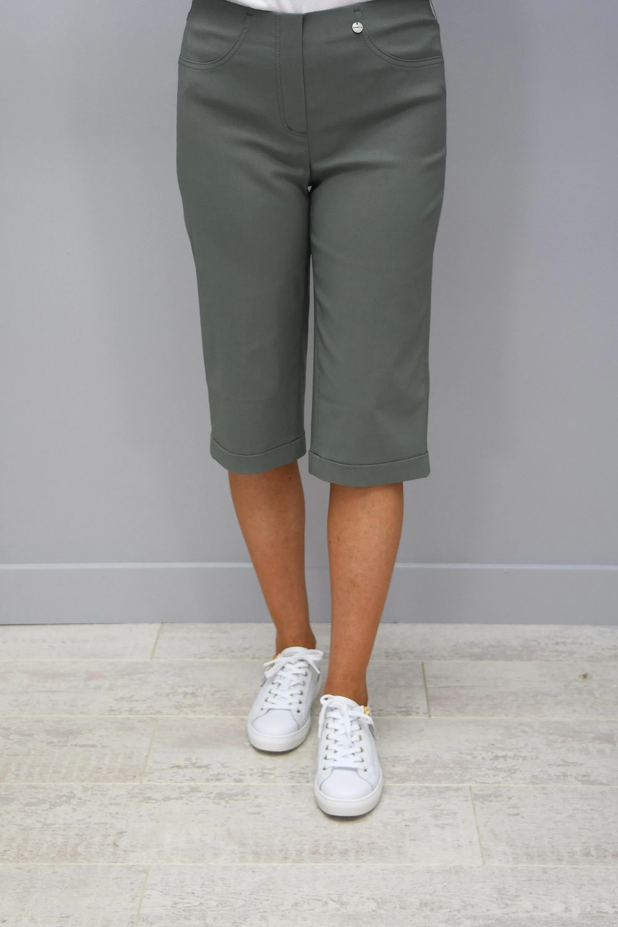 Robell Bella Army Green Shorts - 51625 5499 881