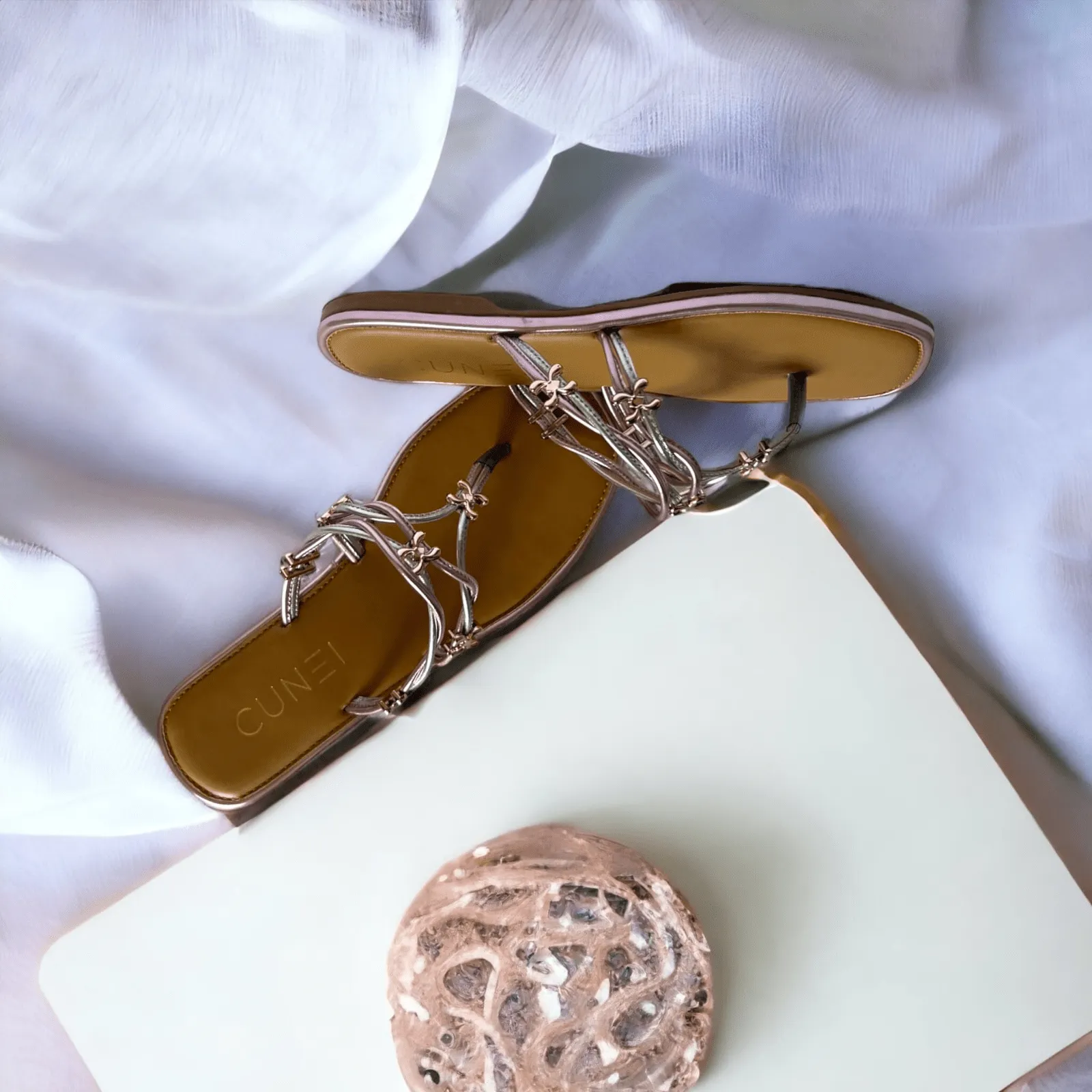 Rose Gold Metallic Flats