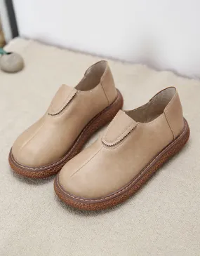 Round Head Comfortable Platform Retro Shoes