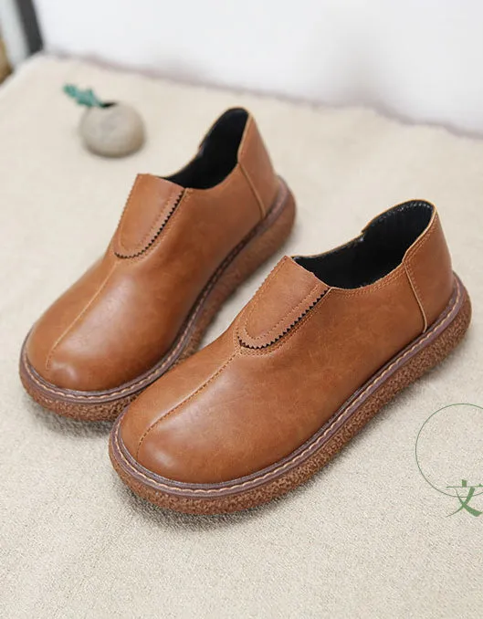 Round Head Comfortable Platform Retro Shoes