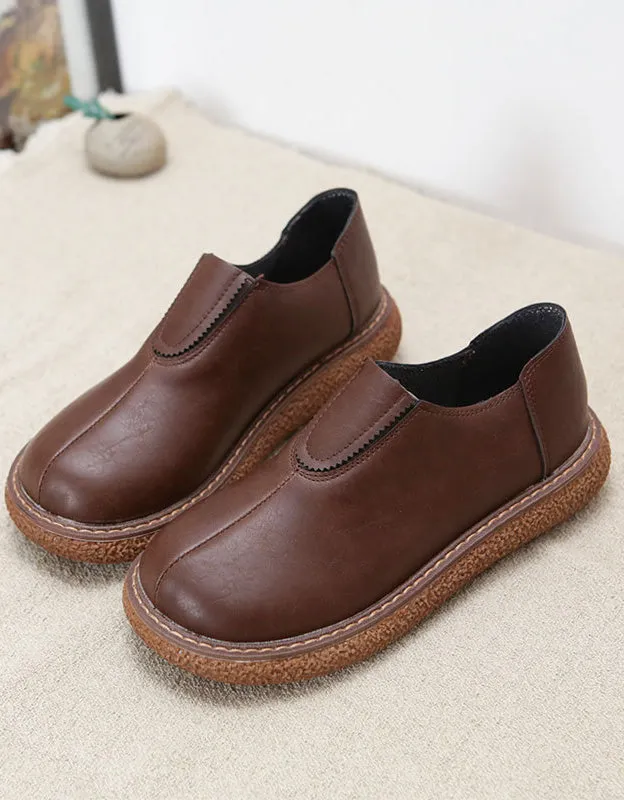 Round Head Comfortable Platform Retro Shoes