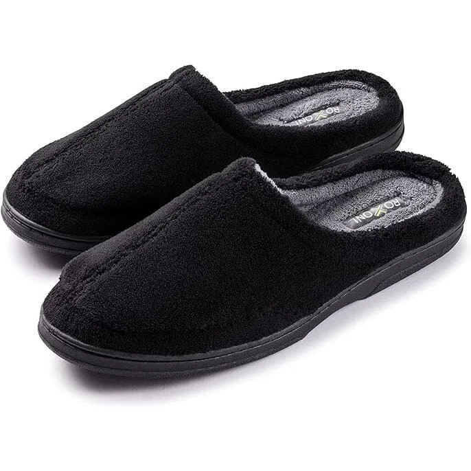 Roxoni Men's Slipper Cozy Clog Durable Comfort Slip On House Shoes