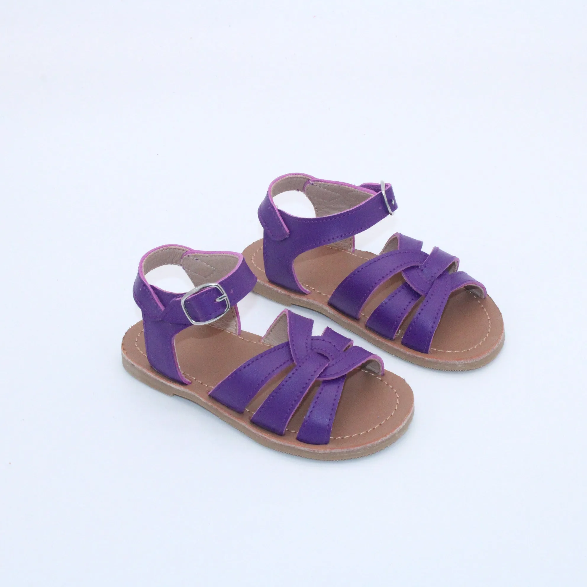 RTS: Vegan Leather Strappy Sandals-