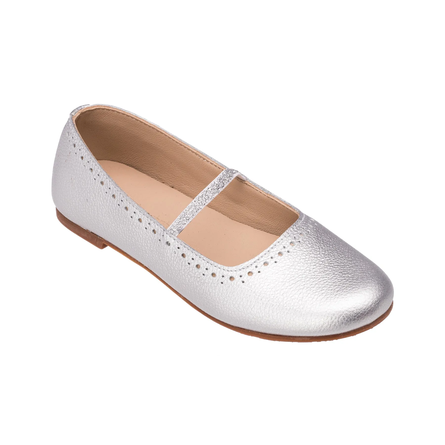 Sasha Ballerina Flat Silver