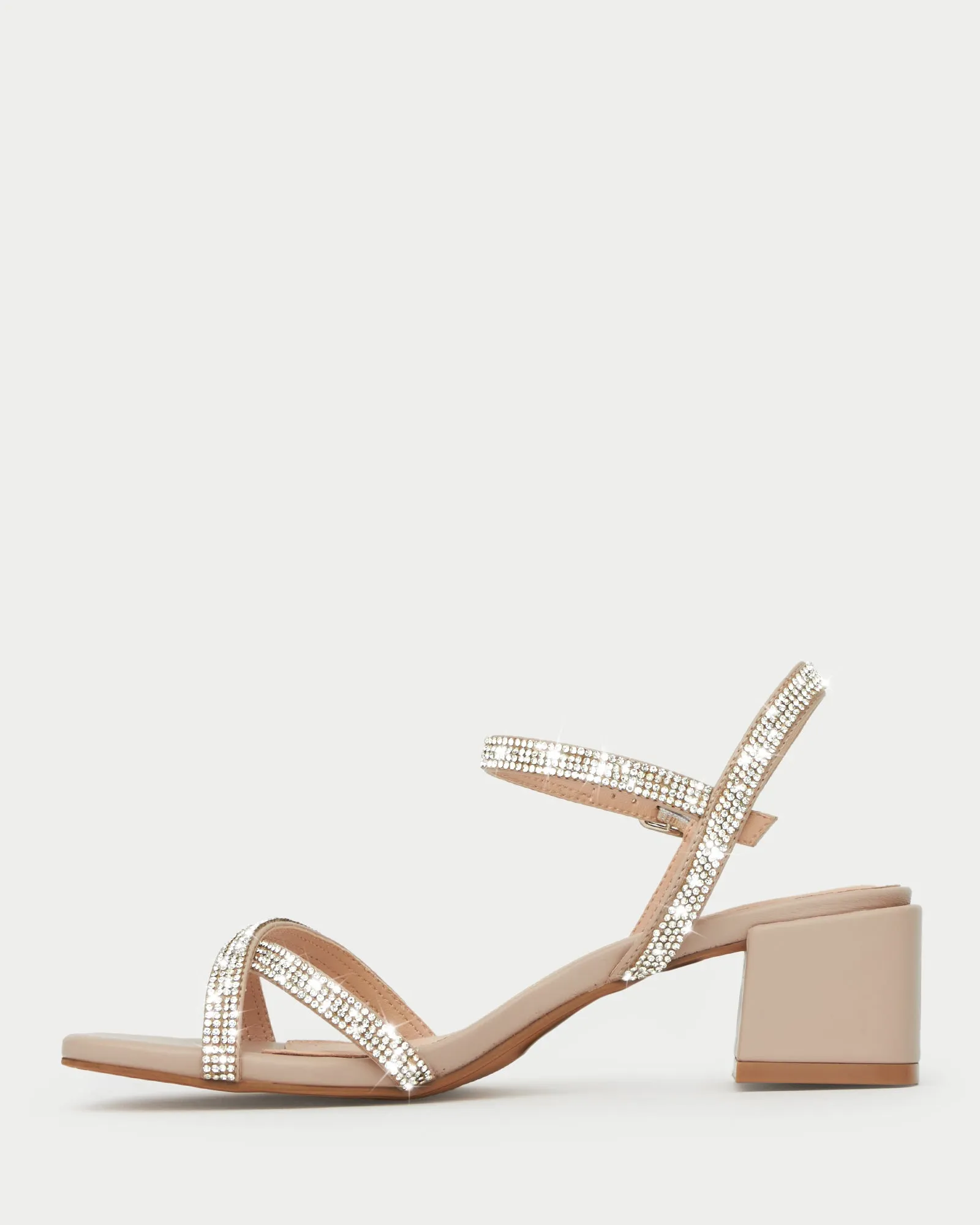 SHAY Diamante Low Heeled Sandals