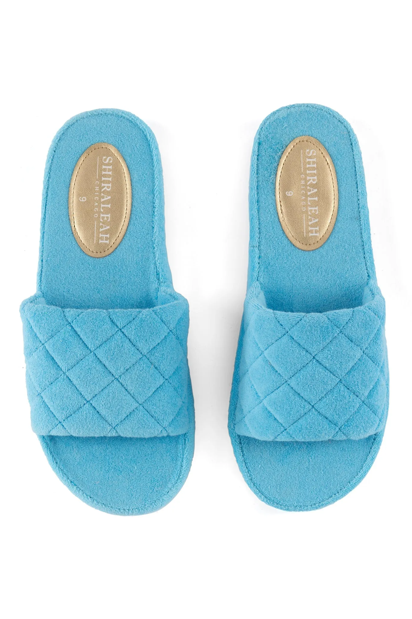 Shiraleah Sol Terry Pool Slides, Turquoise - FINAL SALE ONLY