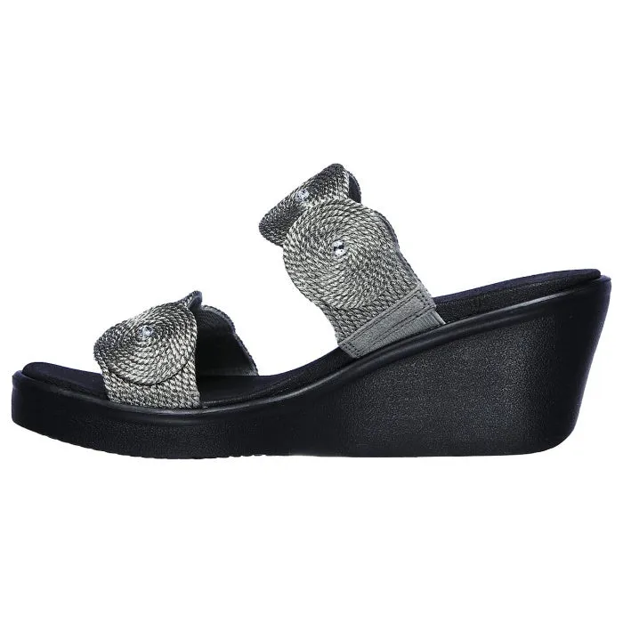 Skechers Wedges Rumble On Circle City Pewter CLEARANCE