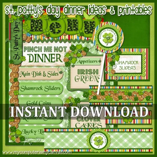 St. Patrick's Day Dinner Ideas with Printables