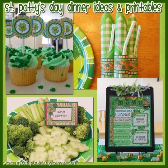 St. Patrick's Day Dinner Ideas with Printables