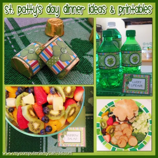 St. Patrick's Day Dinner Ideas with Printables