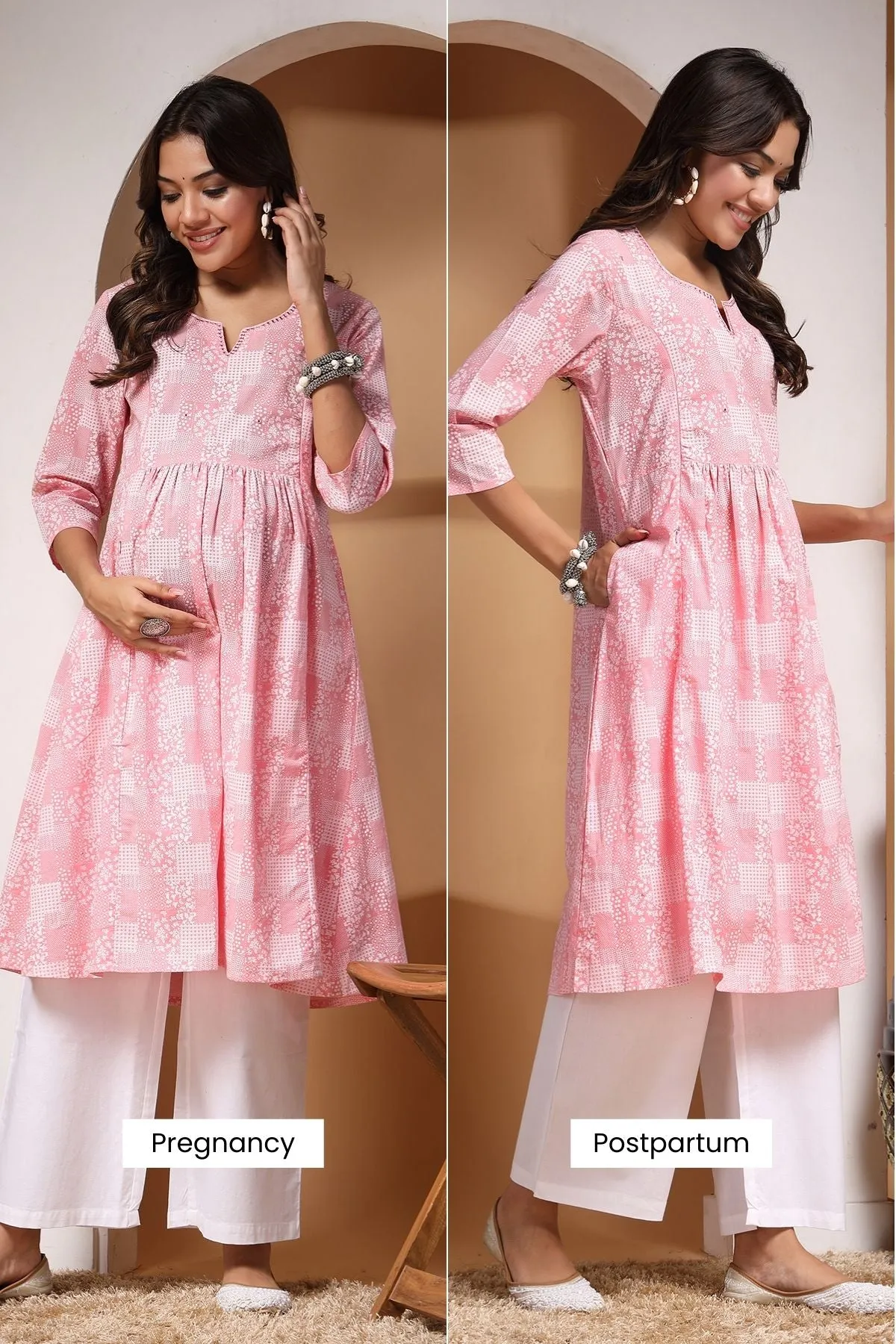 Summer Bliss Flair Maternity Feeding Kurti