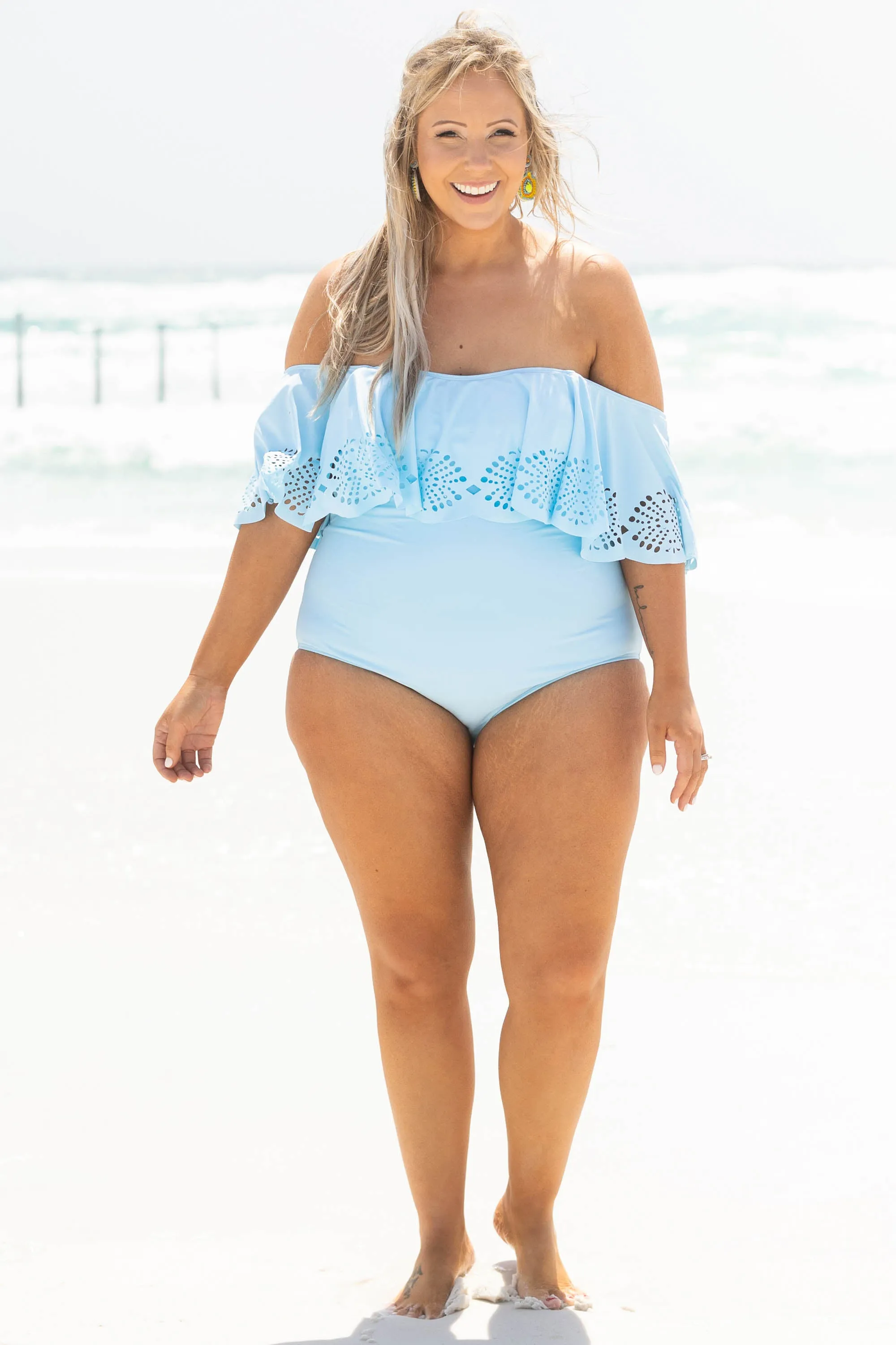 Sunrise and Shine Swimsuit, Cornflower Blue