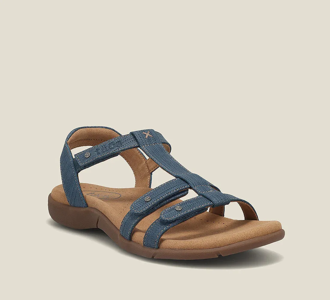 Taos Trophy 2 Sandal Blue Embossed Women's