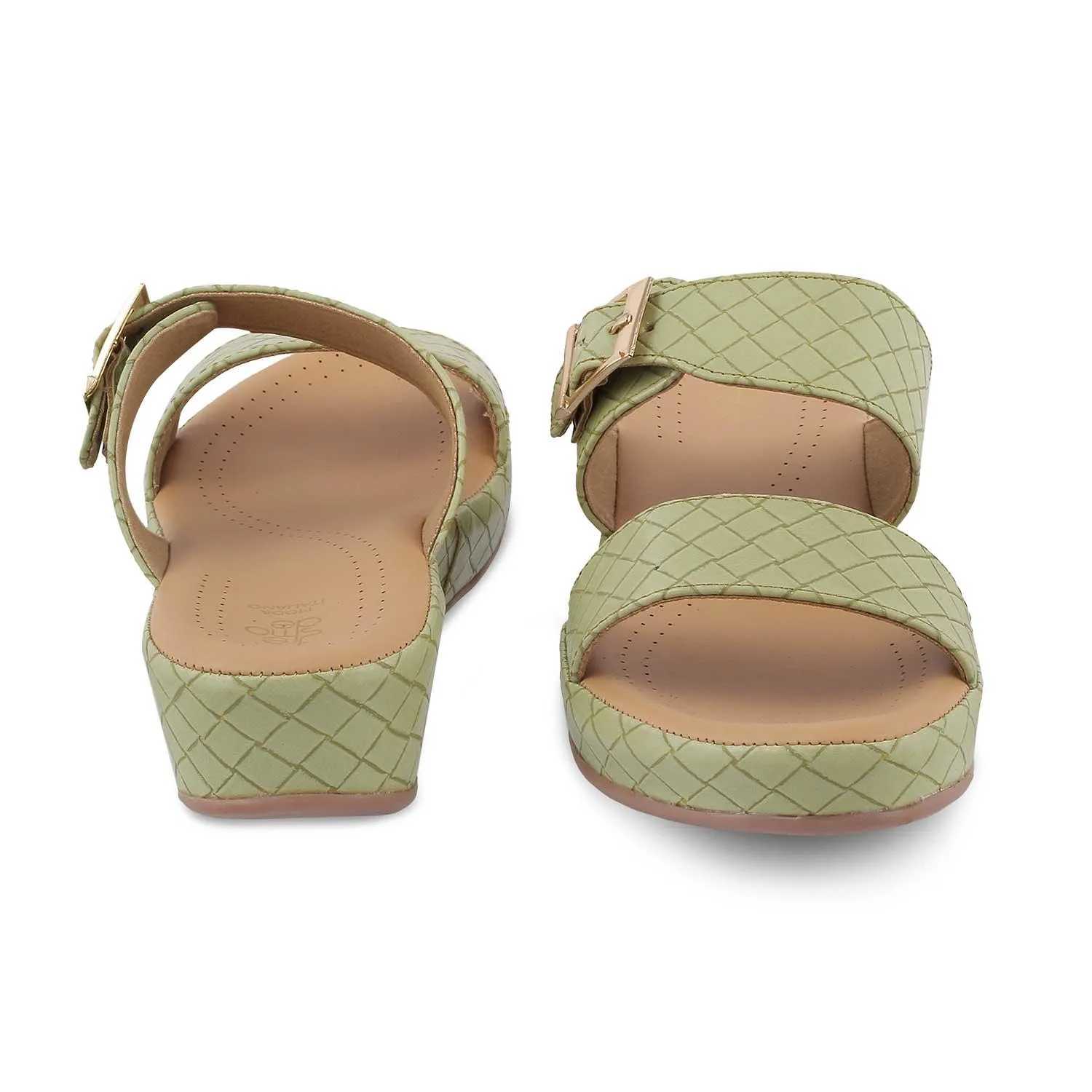 The Argos Green Women's Casual Wedge Sandals Tresmode