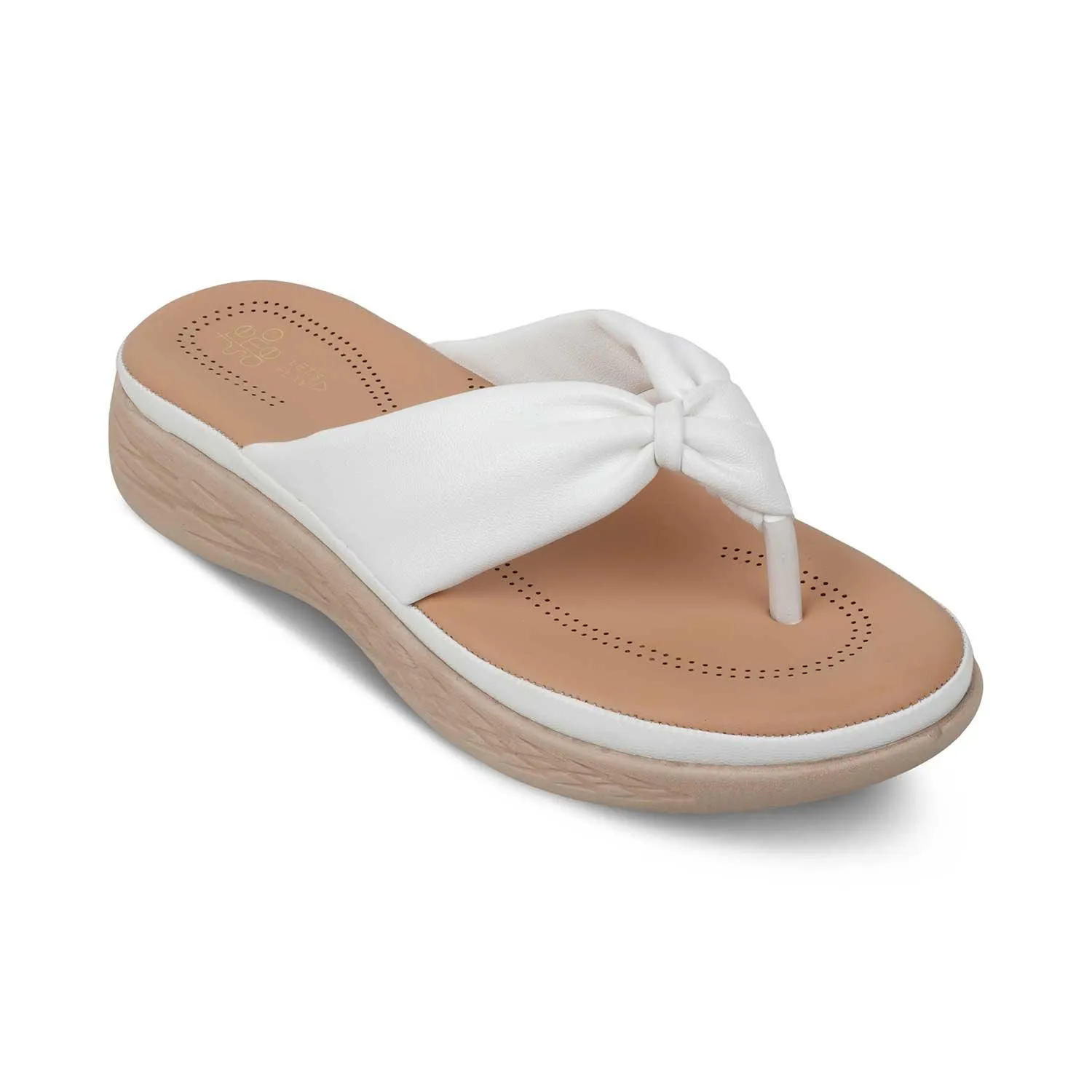 The Habi White Women's Casual Wedge Sandals Tresmode