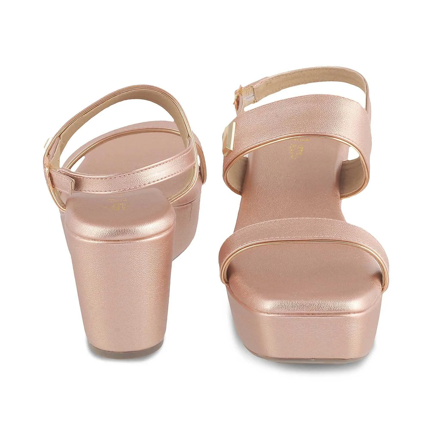 The Tometeor Champagne Women's Dress Wedge Sandals Tresmode