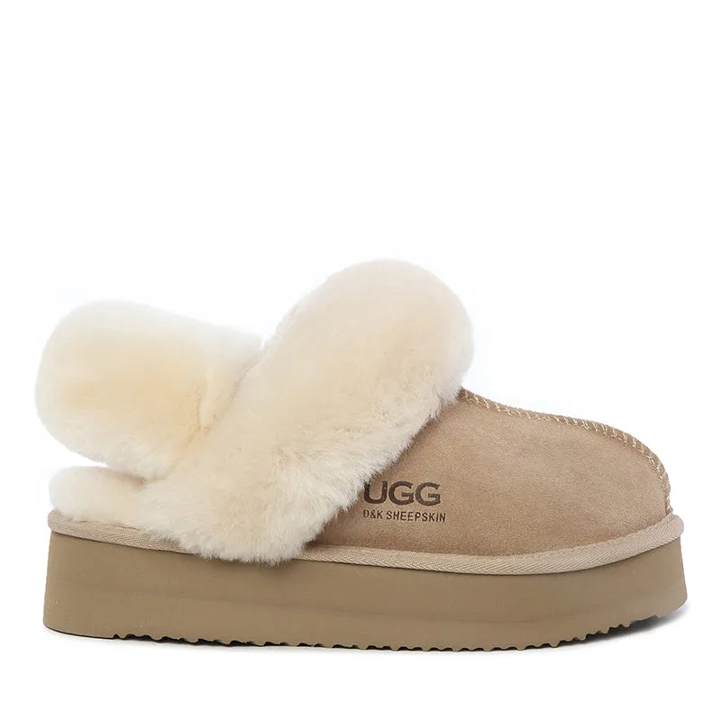 UGG Fluffy Strappy Platform Scuff