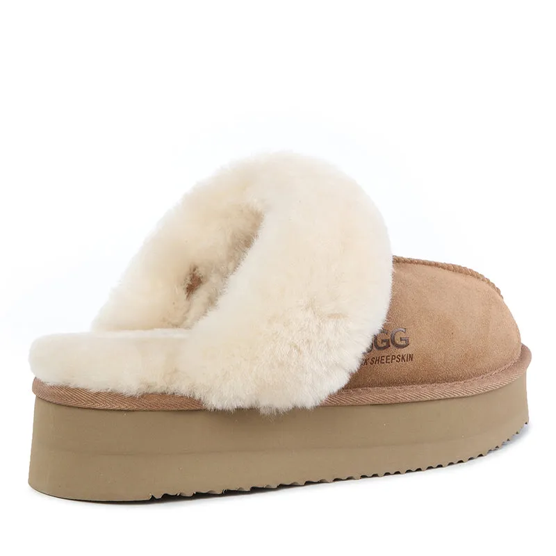 UGG Fluffy Strappy Platform Scuff