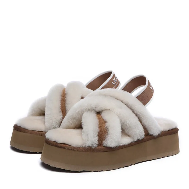 UGG Sayuri Platform Cross Slides