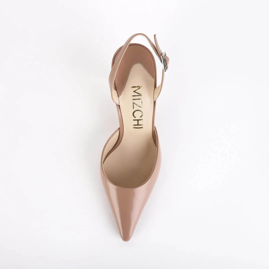 *UK size 2.5 - TESORO - pink-beige, 7cm heels