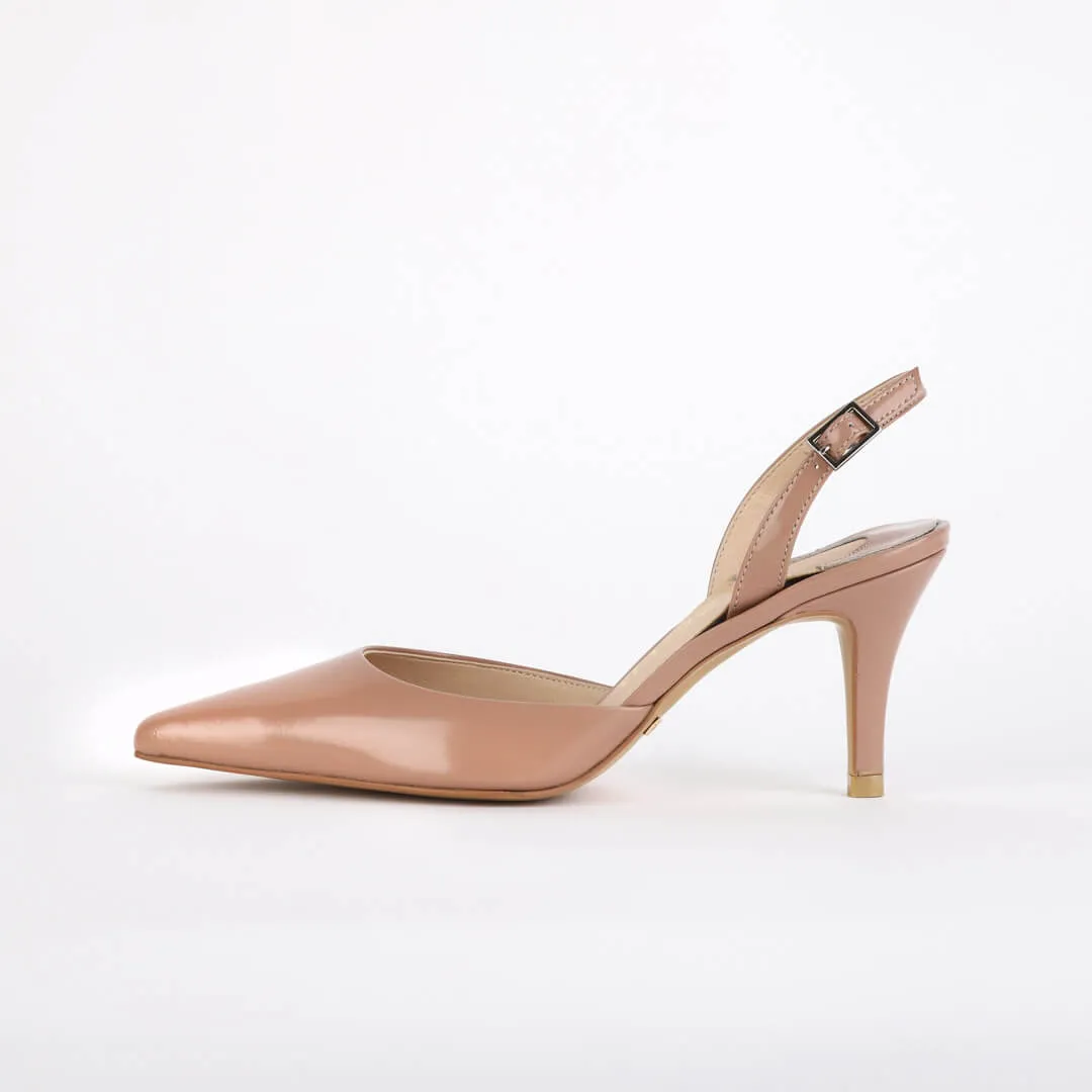 *UK size 2.5 - TESORO - pink-beige, 7cm heels