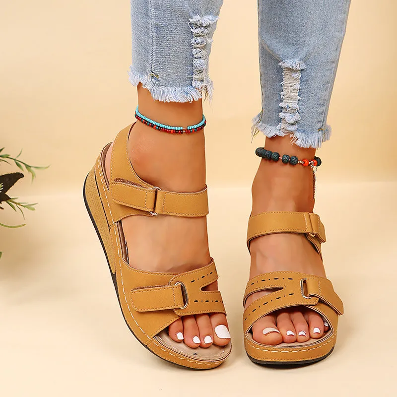 Velcro Wedge Sandals