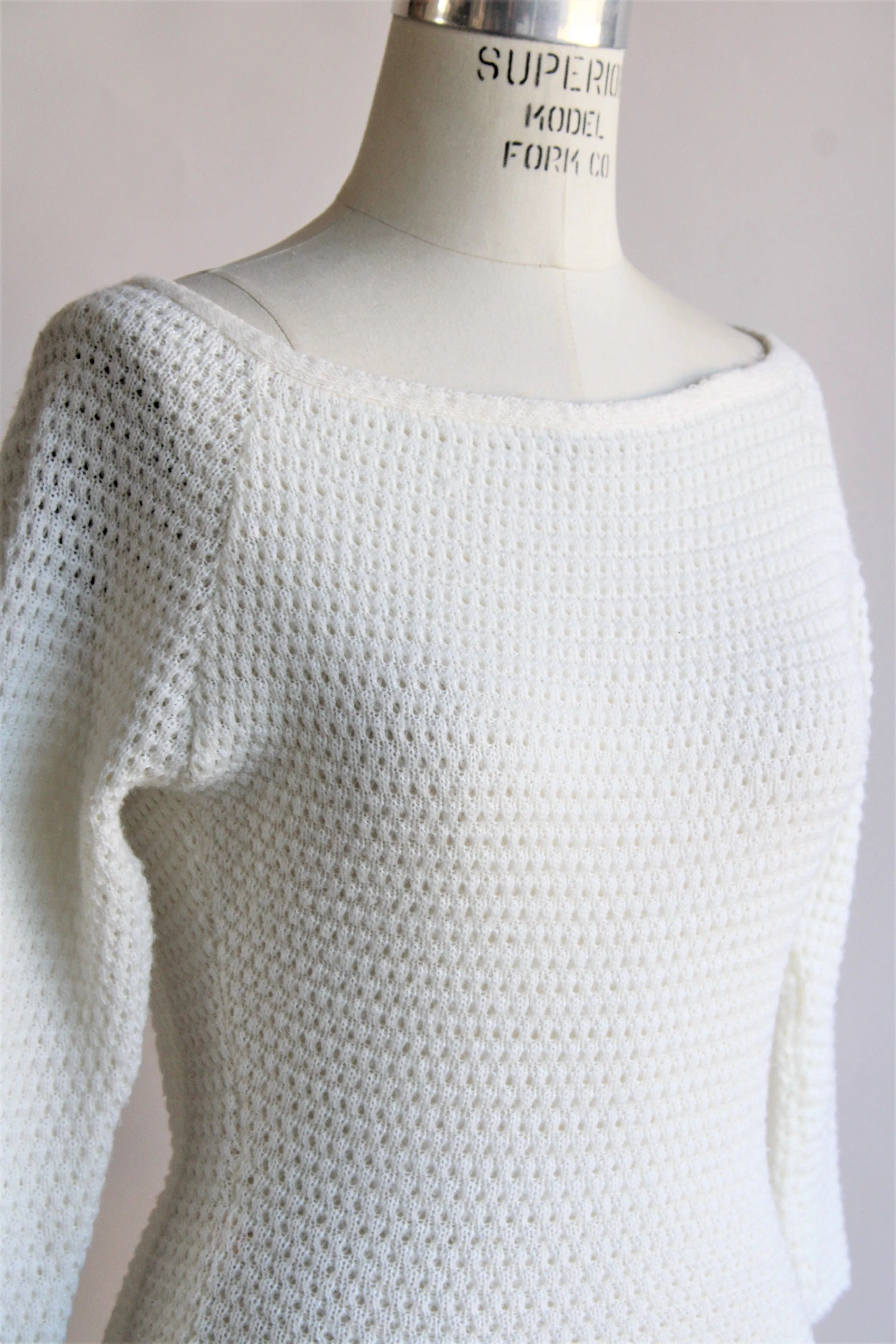 Vintage 1950s Goldworm Original White Sweater