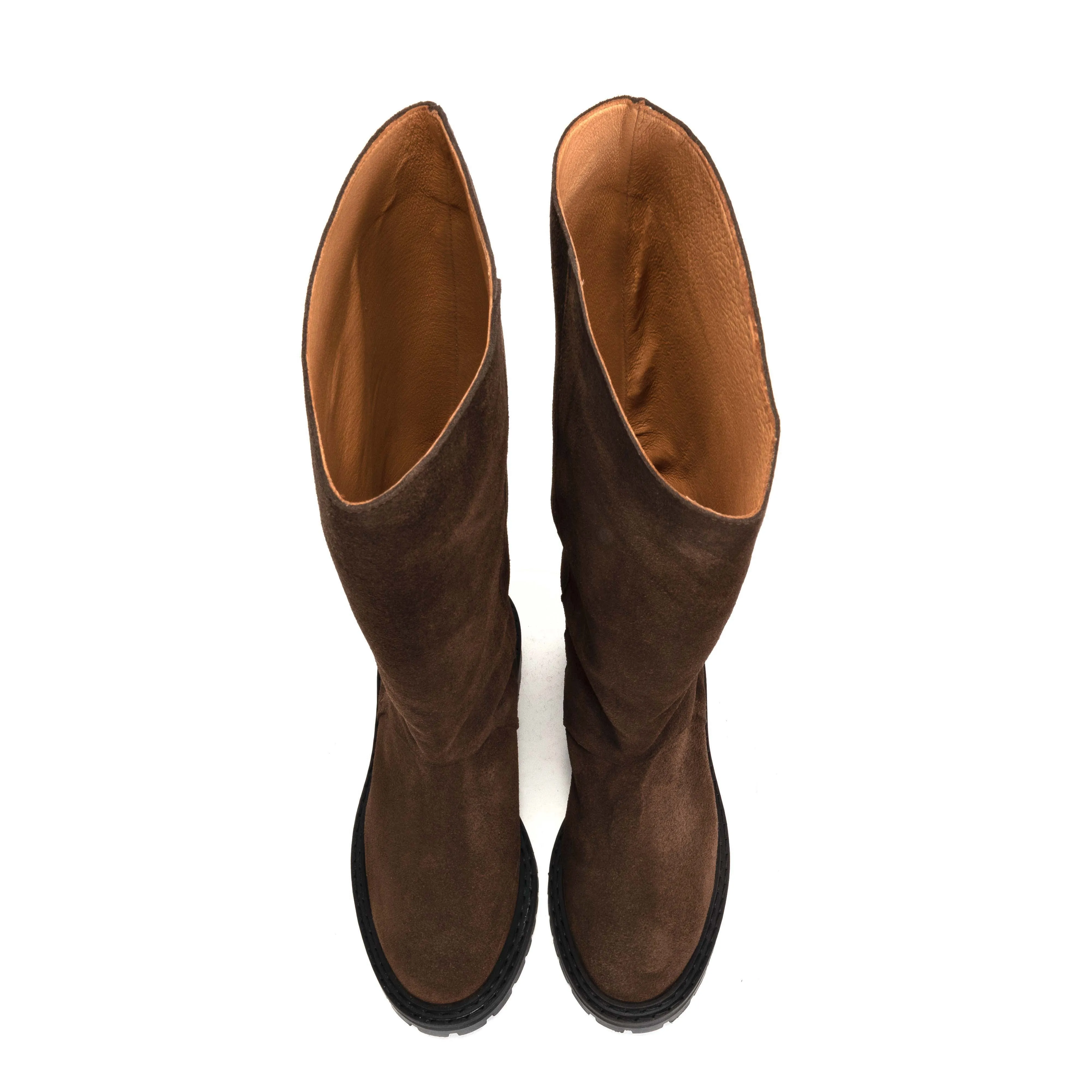 Vivian Calf Suede Coffee Brown