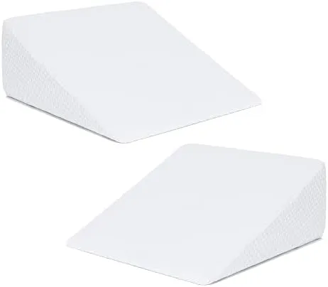 Wedge Pillow Set 2 in 1 Foam Bed Wedge Pillow (24 x 24 x 7.5 inches) 2 pack