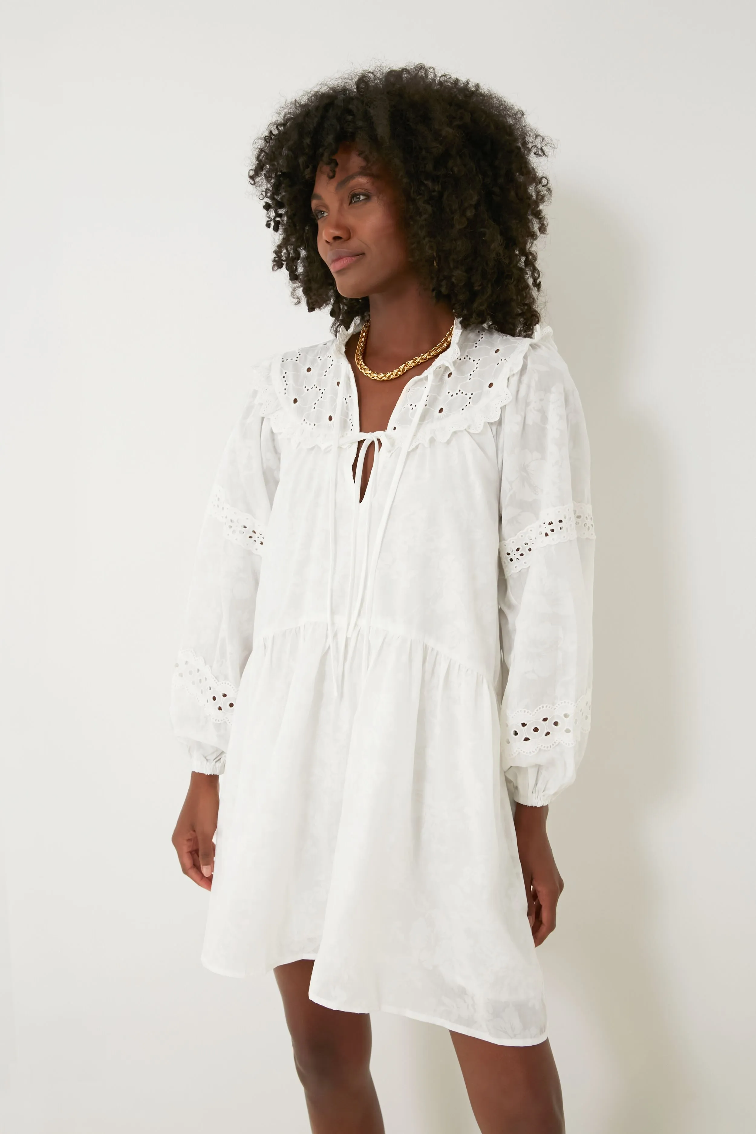 White Rue Mini Dress