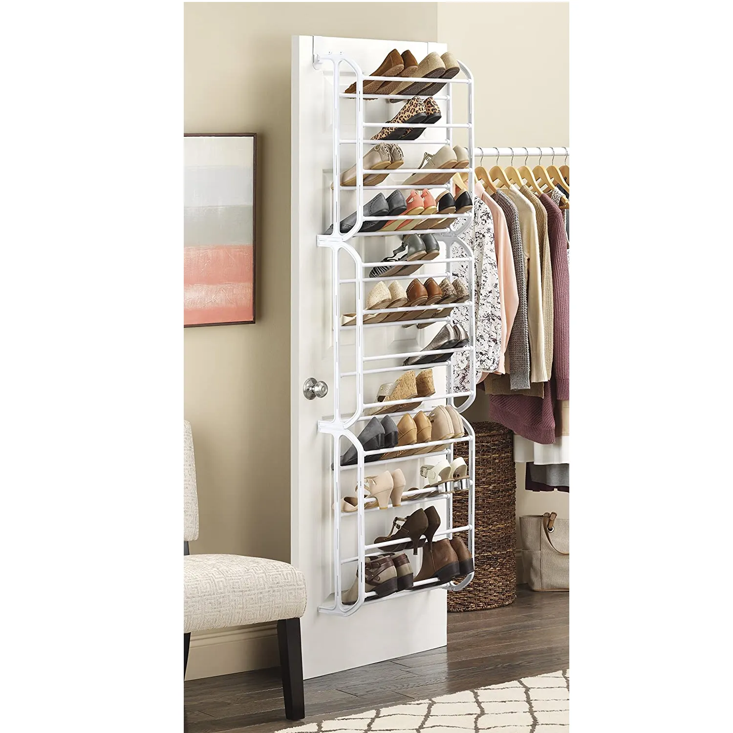 Whitmor Over The Door Shoe Rack 36 Pair