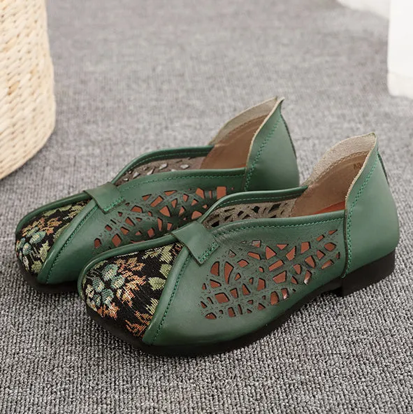 Women Ethnic Style Breathable Paneled Single Shoes