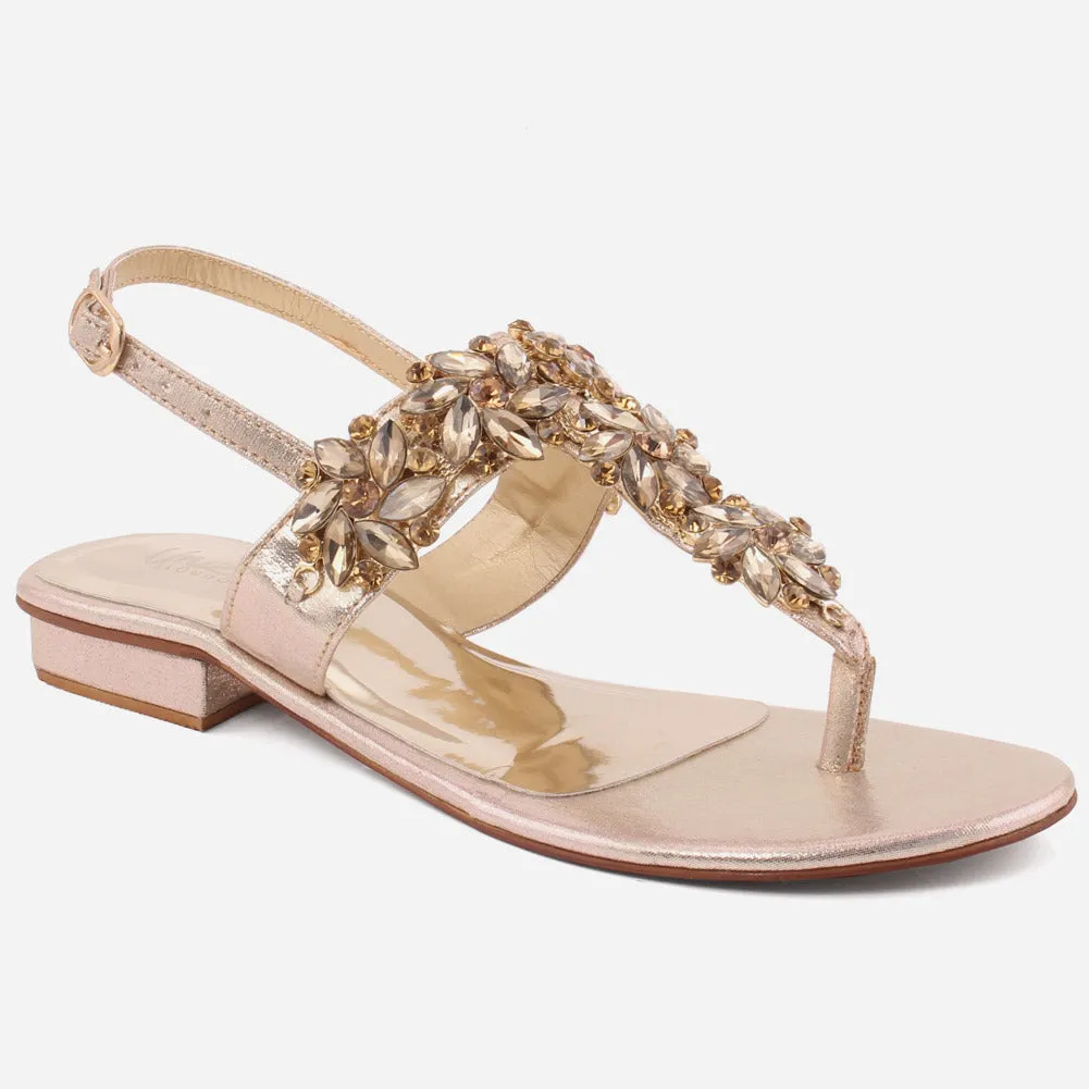 Women" LUNAR" Crystal Diamantes Ankle Strap Sandals